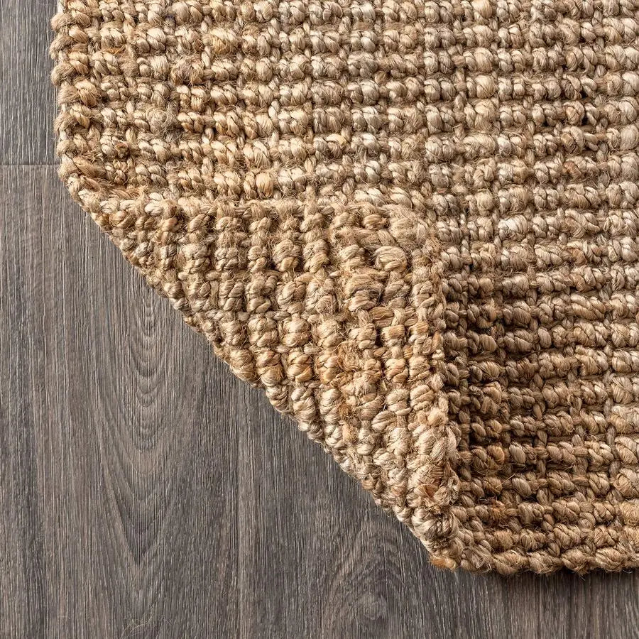 Hand Woven Chunky Jute Indoor Area Rug, 3x5