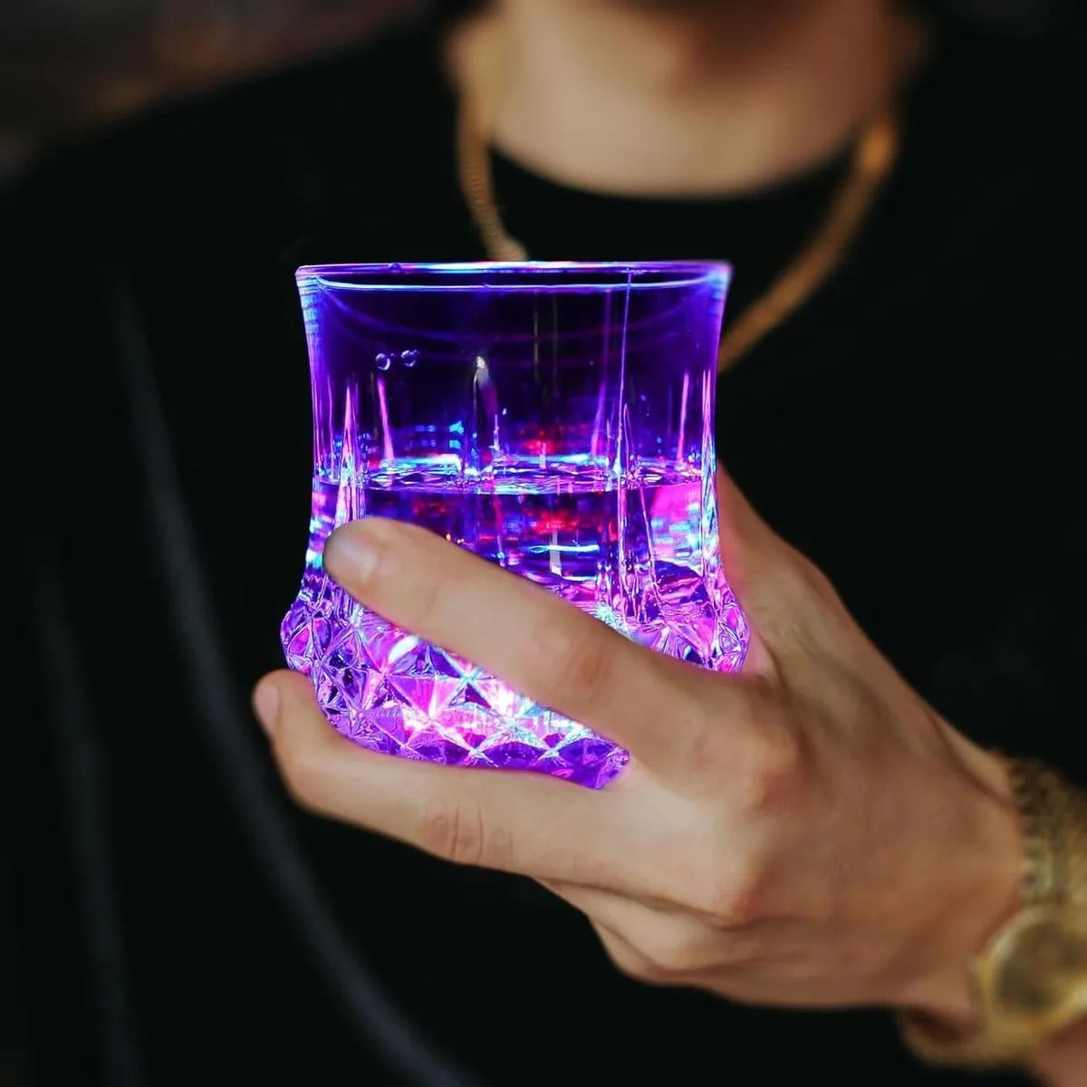4 PCS LED Cups, Flash Light Up Cups Automatic Water Activated LED Glow