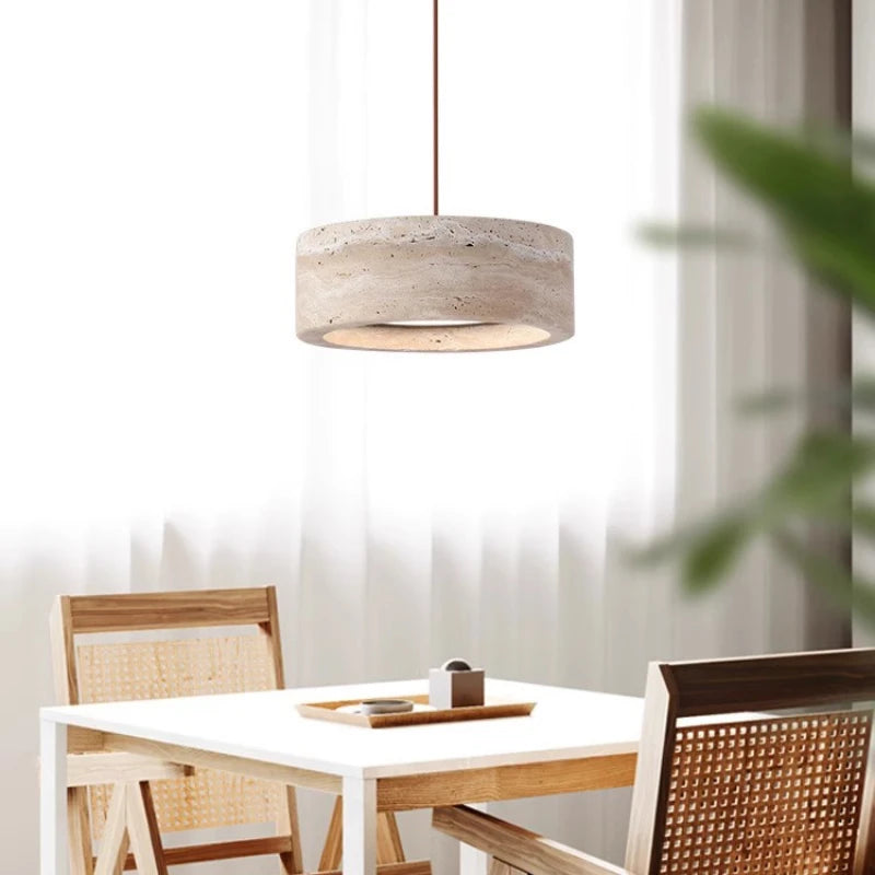 Led Pendant Lamp Stone Style Chandelier Long Wire