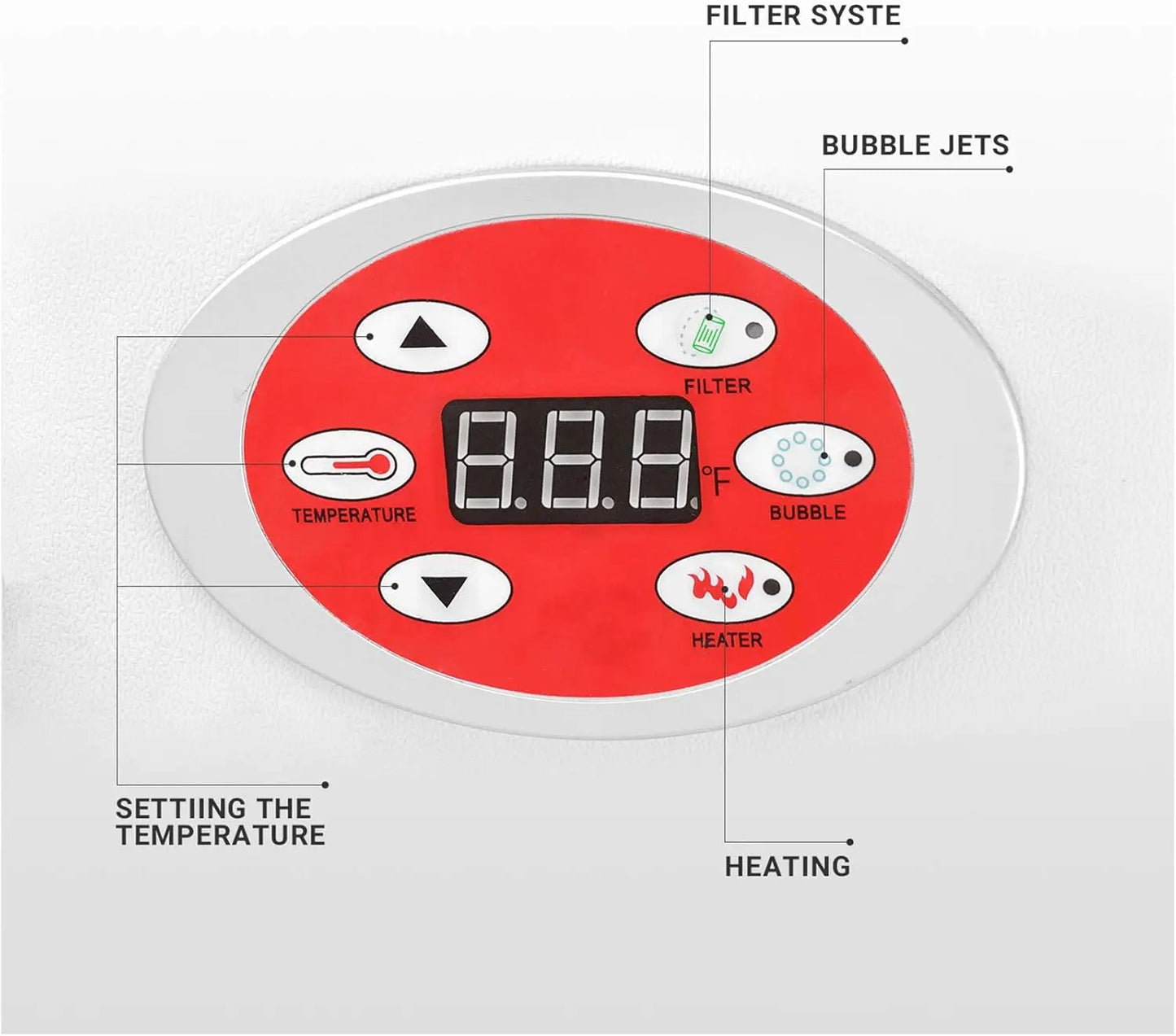 AquaSpa Portable Hot Tub 72X72X26 Inch Air Jet Spa  130 Bubble Jets