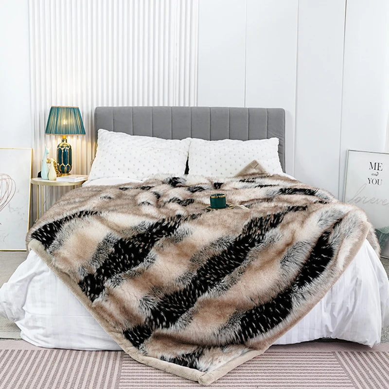 A1 Luxury Faux Fur Blanket  fluffy blankets throws