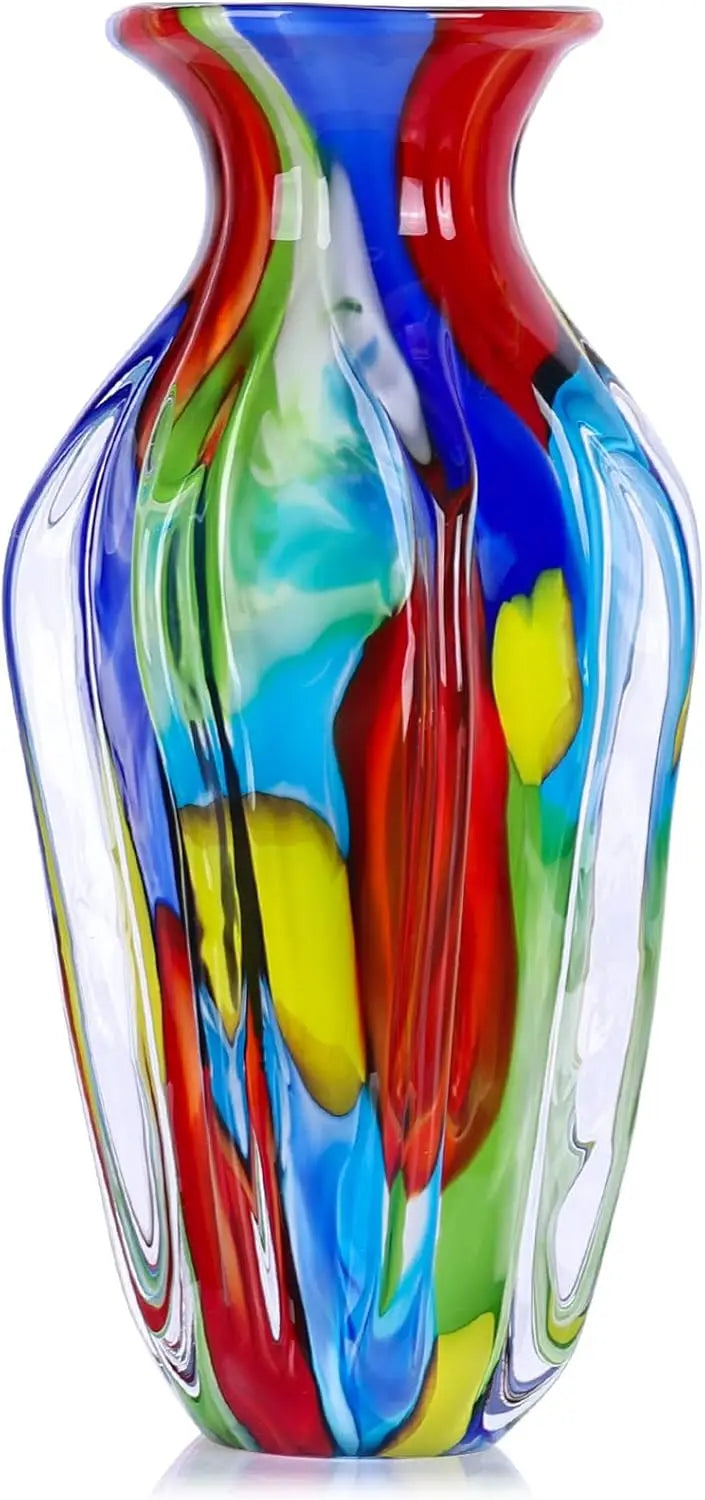 Hand Blown Glass Flower Vases Multicolor Glass Vases