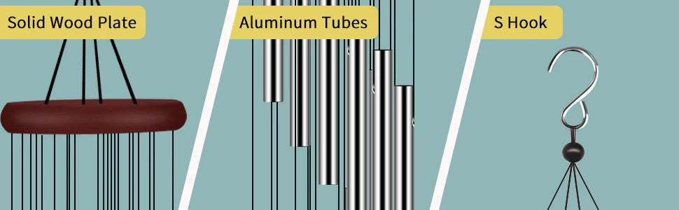 Memorial Wind Chimes for Outside Remembrance Wind Chimes Outdoor with 12 Long chimes