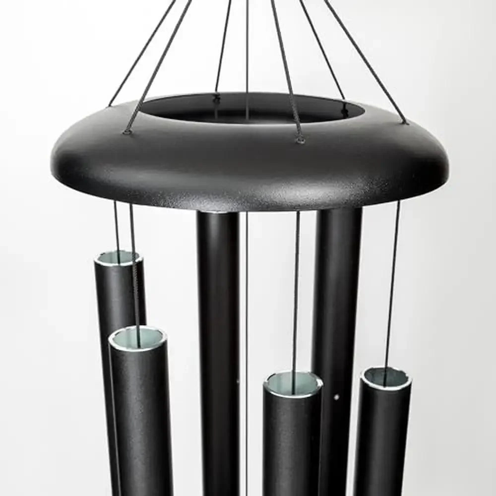56" Black Aluminum Wind Chime 6 Tubes