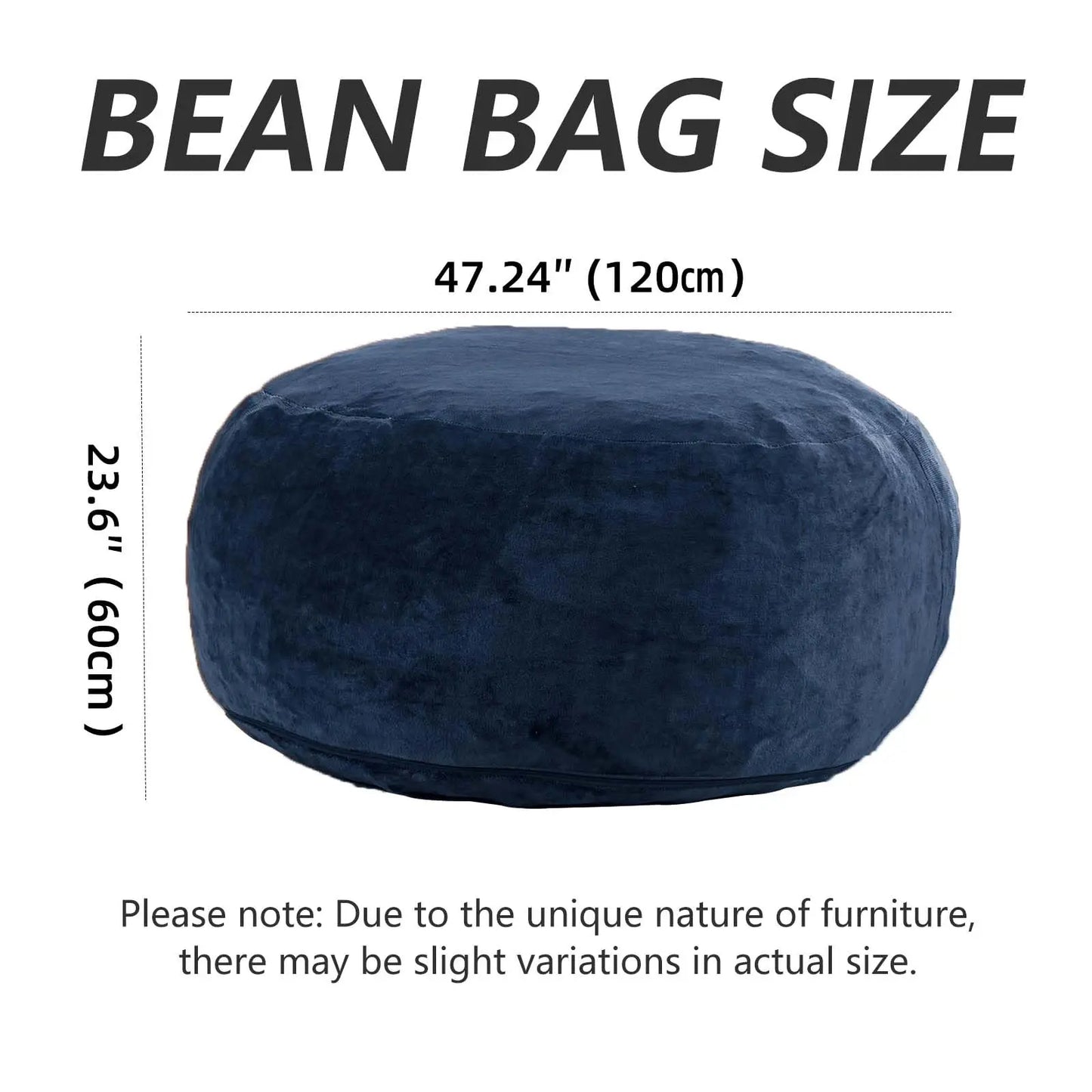 100CM×100CM×60CM, adult beanbag chair  memory foam chair, washable cover