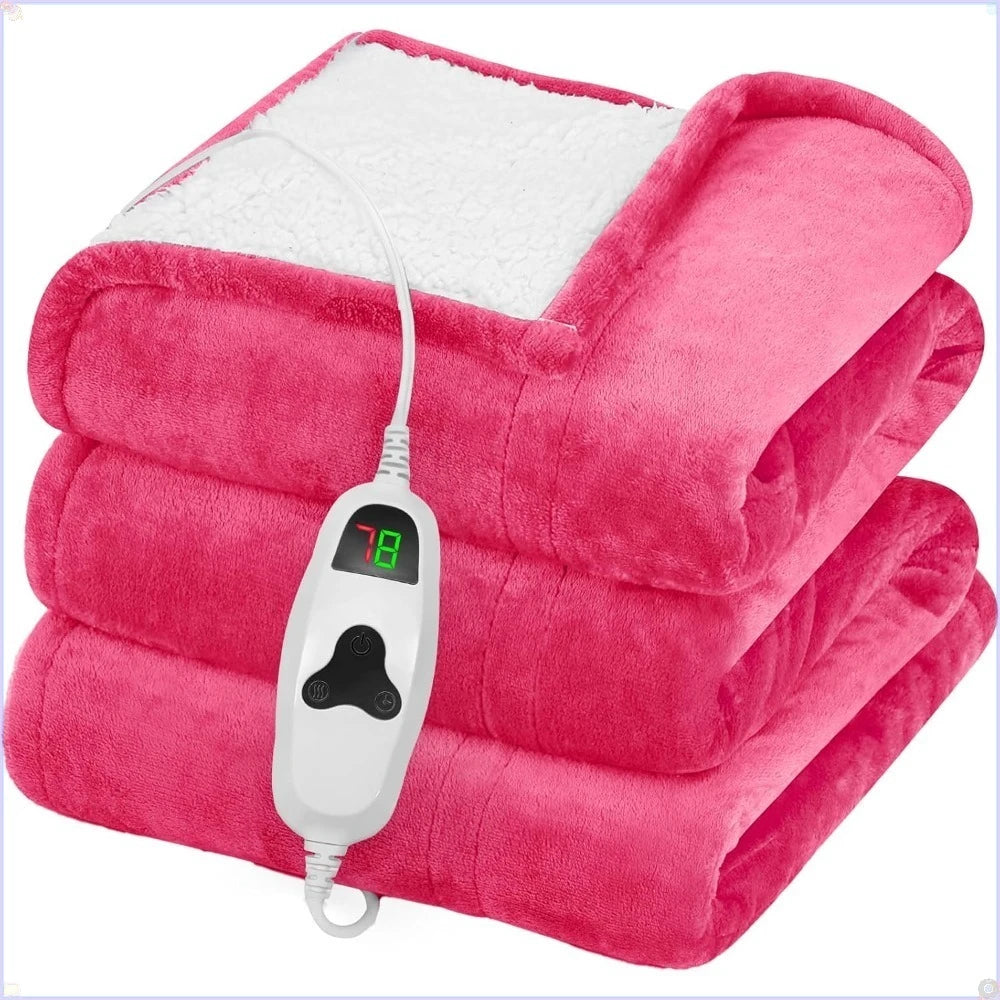 Heated Blanket Electric Throw 50"X60", Heated Blanket with 10 Heat