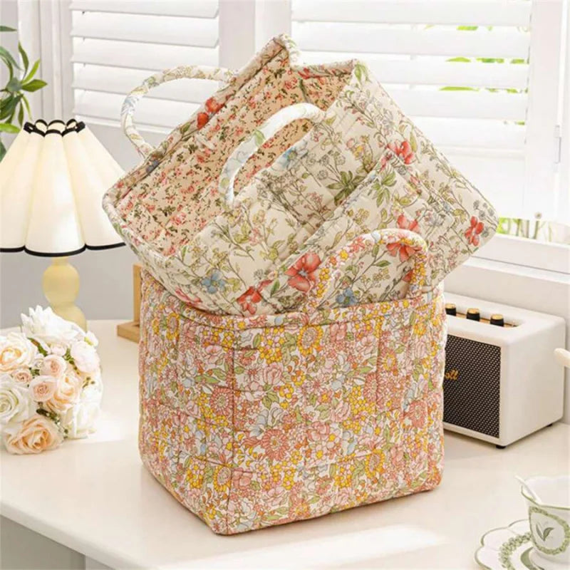 Large Capacity Fabric Storage Basket, Foldable Laundry  Carry Handles,