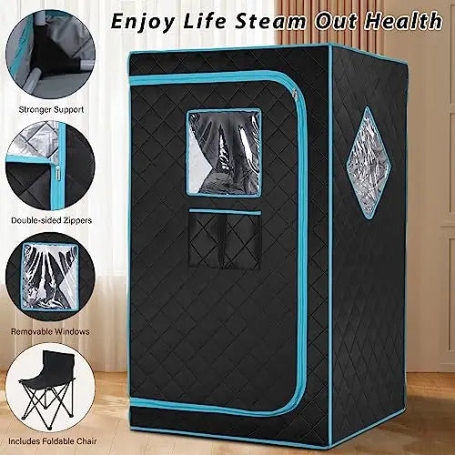 Portable Steam Sauna with 1500W 4L Steamer