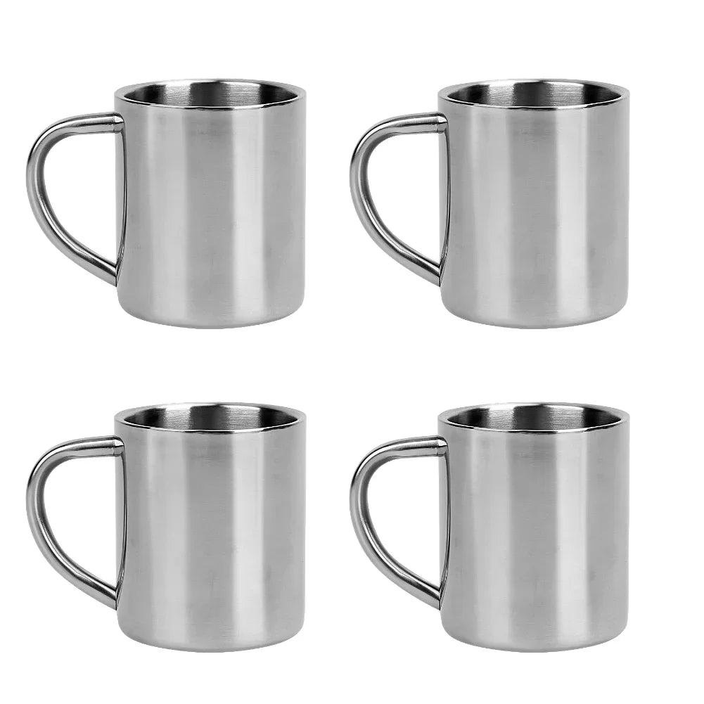 220ML/200ML 10-1PC Metal  Mug Cup Stainless Steel