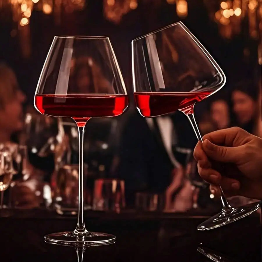 Transparent lead-free crystal wine glass set,