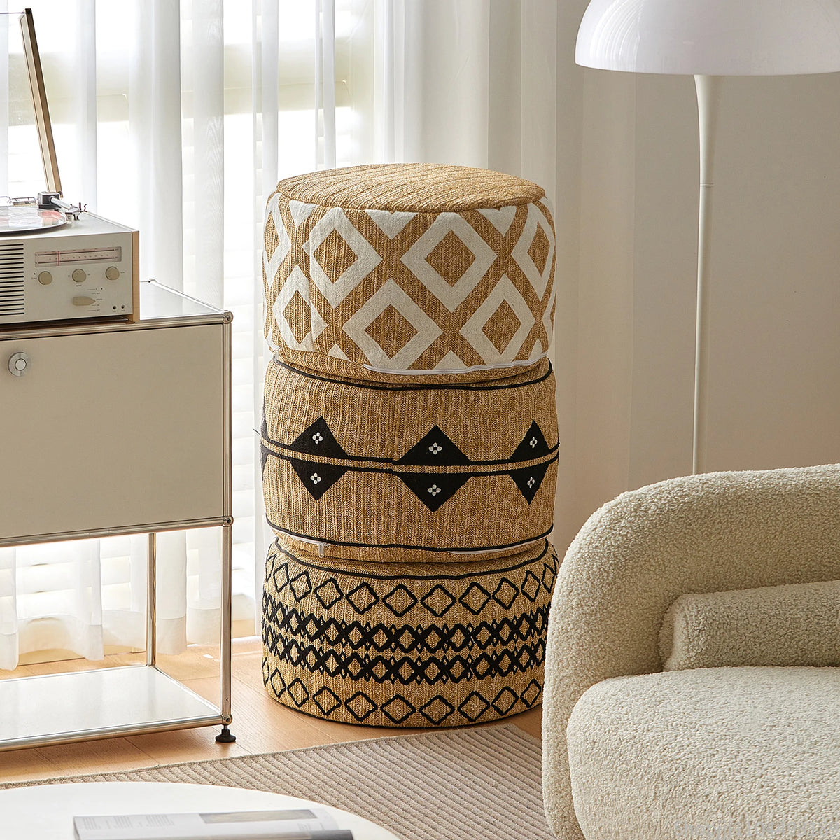 Bohemian Moroccan Pouf Ottoman
