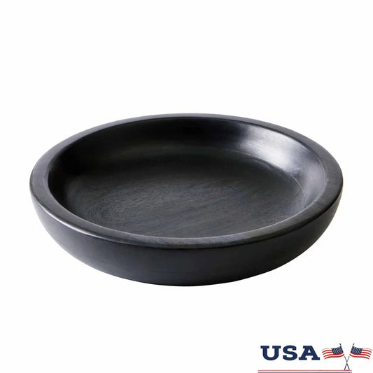 Large Black Wood Serving Bowl Dishwasher Safe
