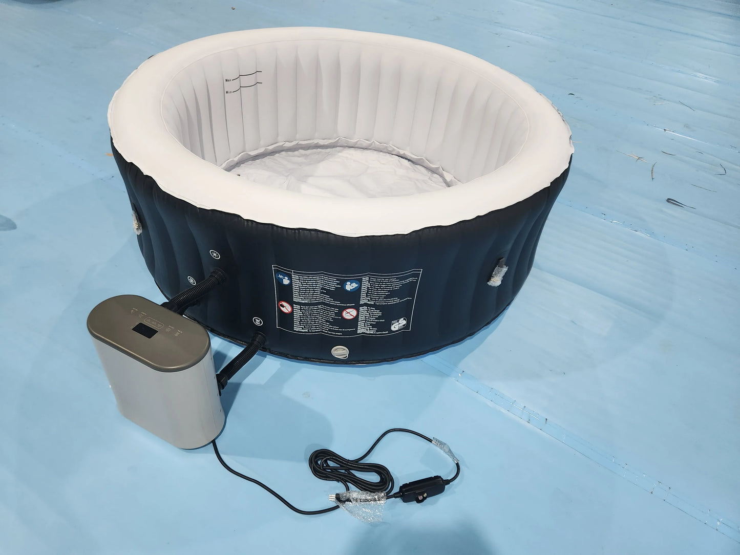 2-4 Person Inflatable Hot Tub, Round Portable Hot Tub,