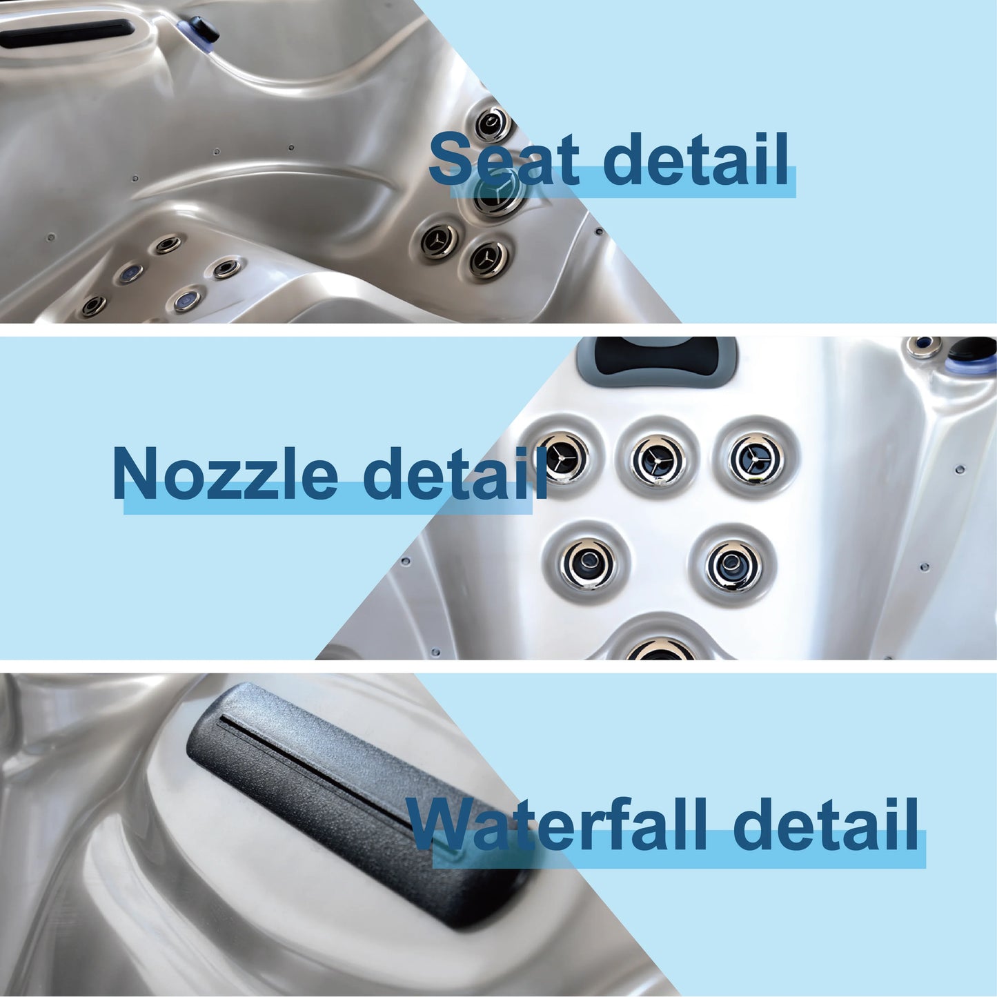 Whirlpool Spa Massage Bathtub Energy-efficient Hot Tub Saltwater Systems for 8 Person