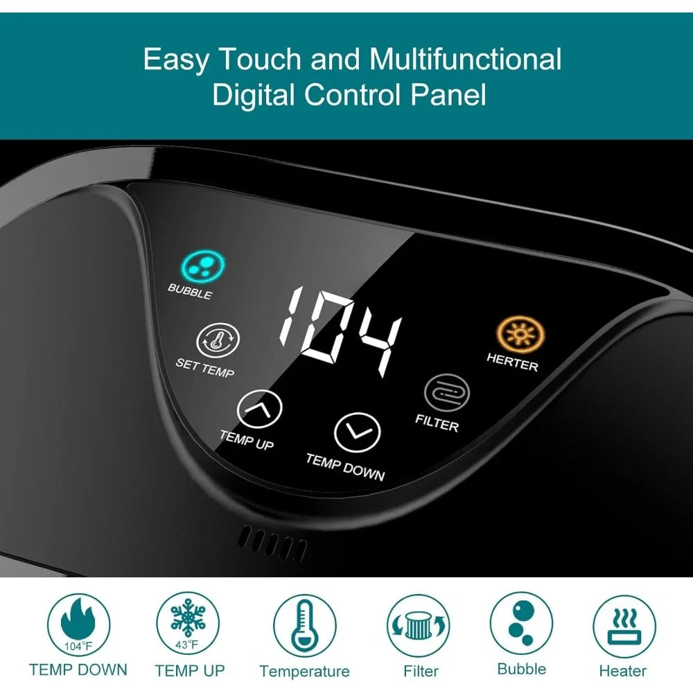 Inflatable Hot Tub Spa 71'' x 71''-4 to 6 Person 130 Bubble Jets