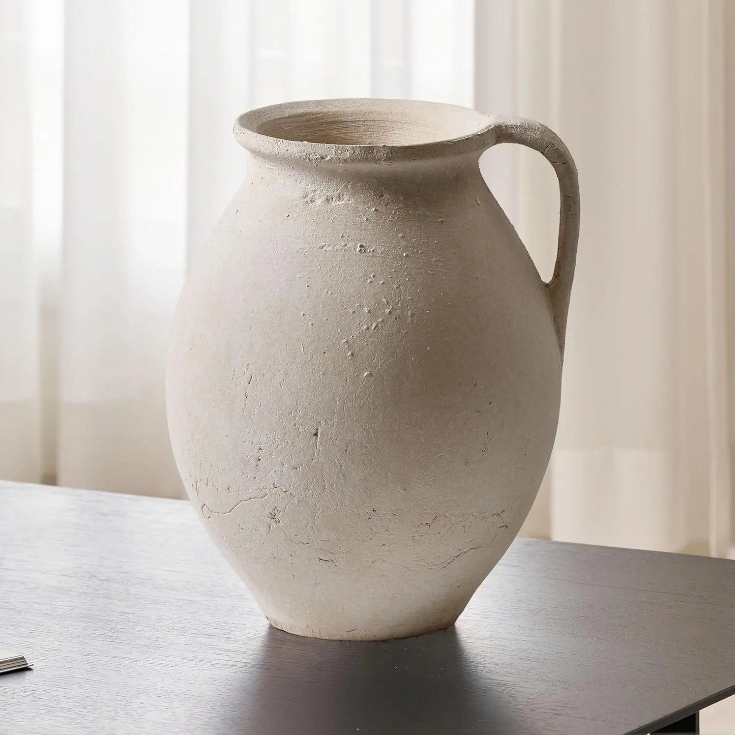 11.2" White Ceramic Zen Vase