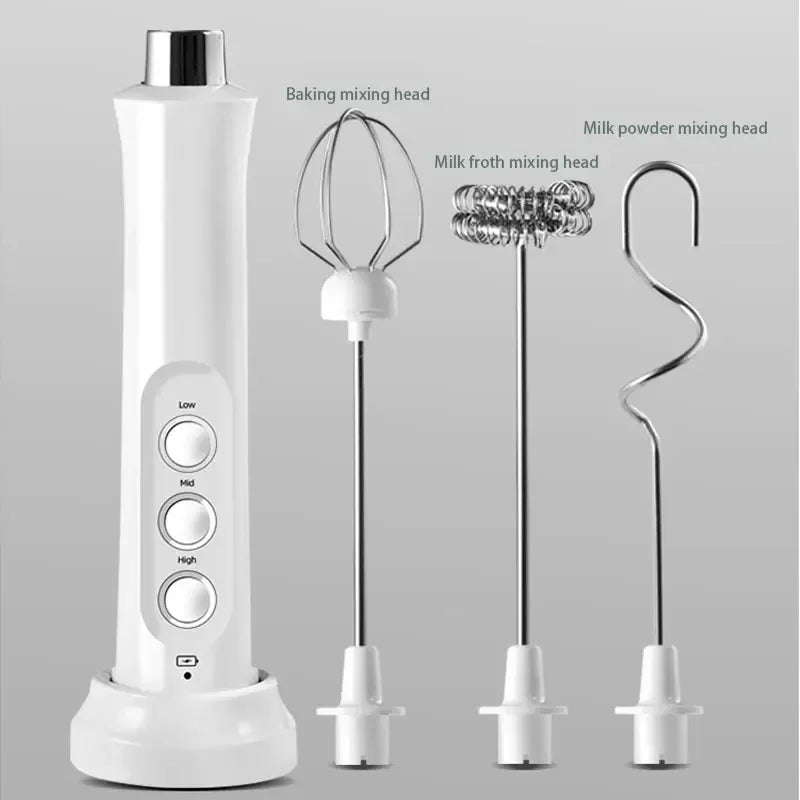 3 In 1 Wireless Handheld Electric Milk Mini Frother Maker