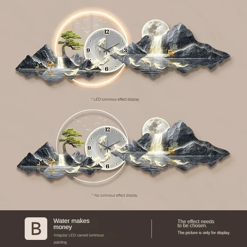 Luxury Wall Clocks  Led Aesthetic