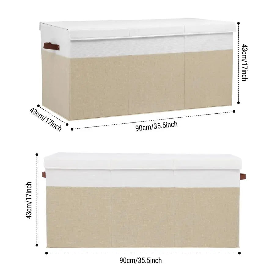 Large Toy Storage Box with Lid, SturdyChest Bin Organizer