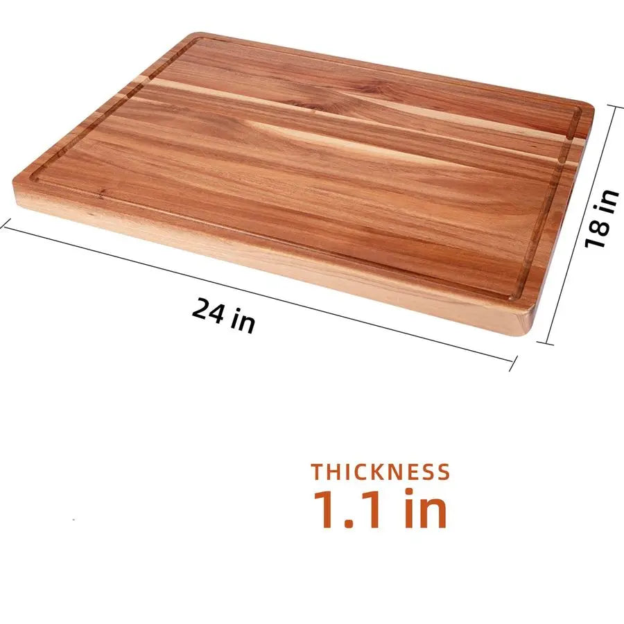 24 x 18 In Acacia Cutting Board for Kitchen, XXL