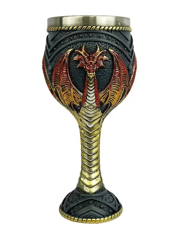 Creative 3D Dragon Beer Cup Resin Stainless Steel  Wine Goblet
