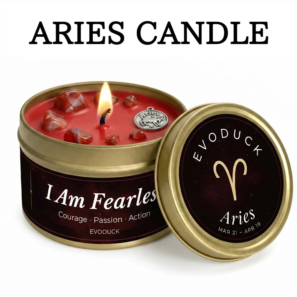 Fire Signs Zodiac Candle Set 3 Pack Aries Leo Sagittarius Scented