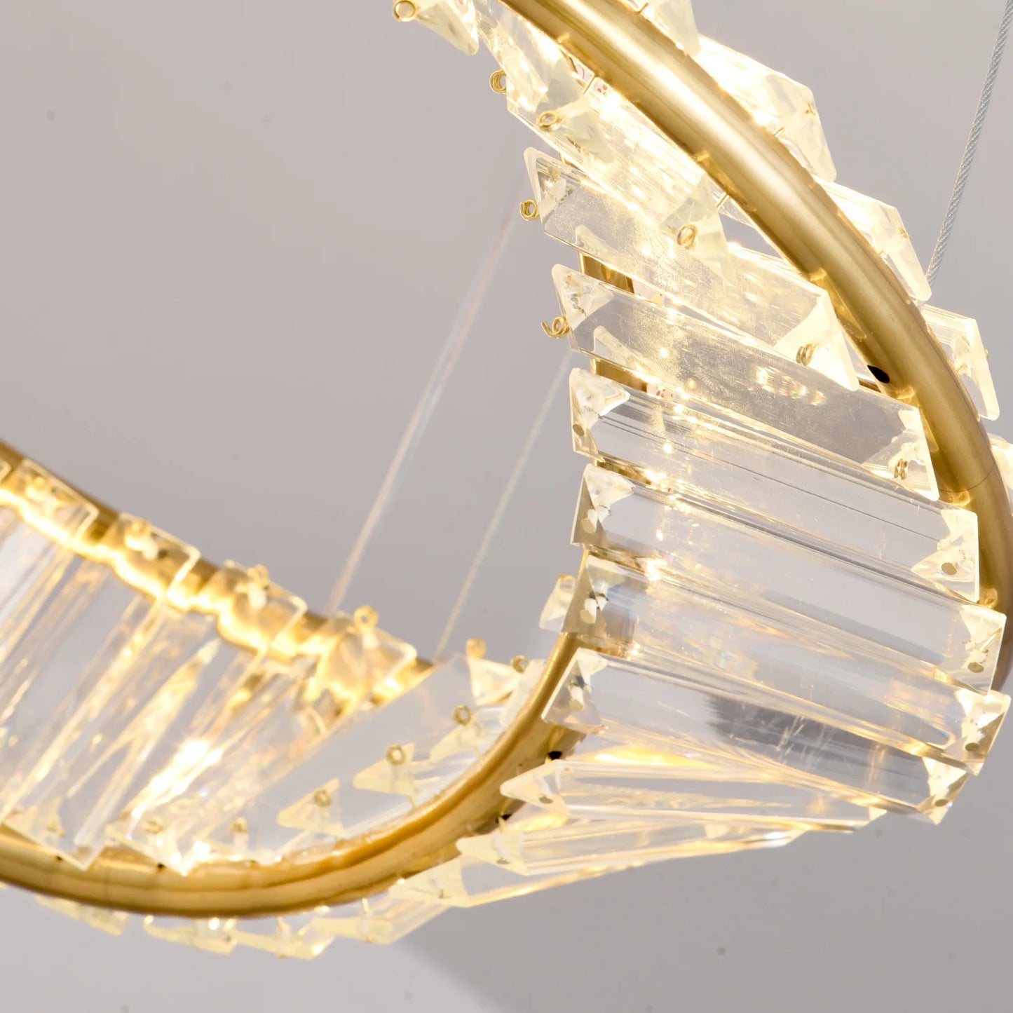 Led Luxury Ring Pendant Lights For Living Dining Room