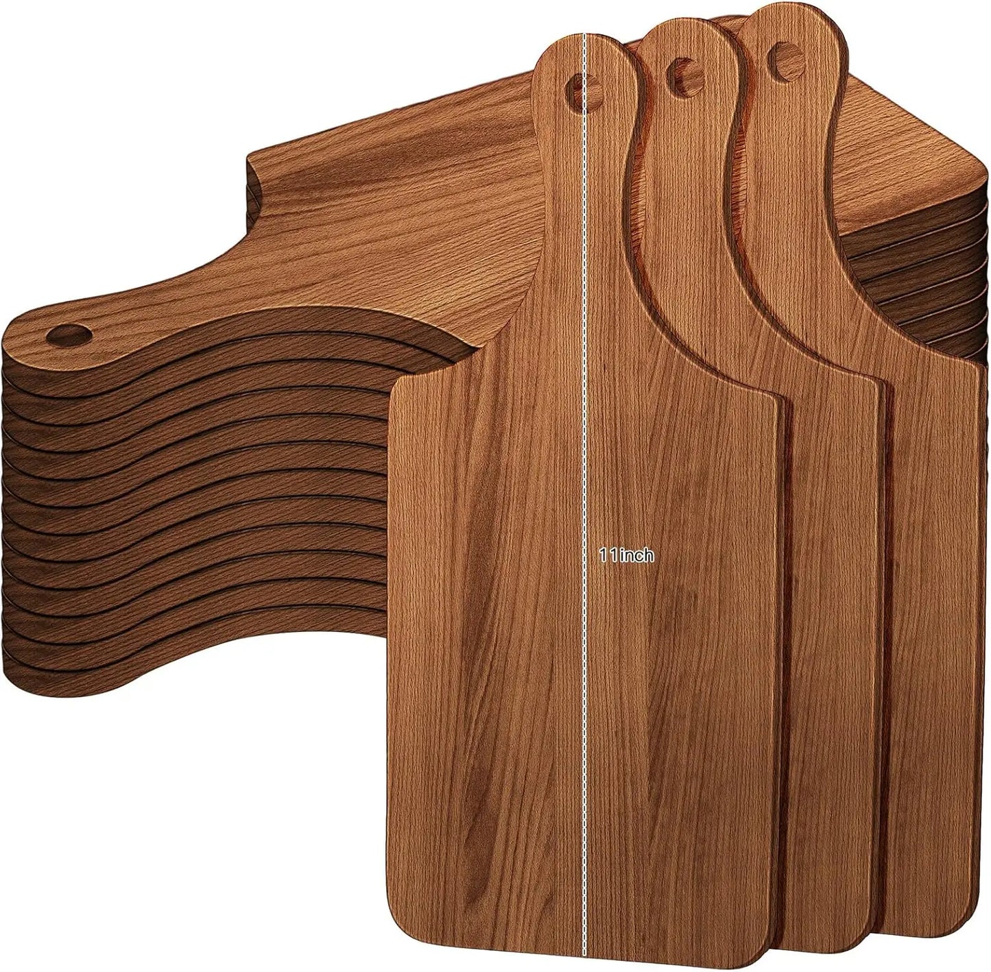 12 Pcs Bulk Wood Cutting Board, 11" x 5" Acacia Charcuterie Trays