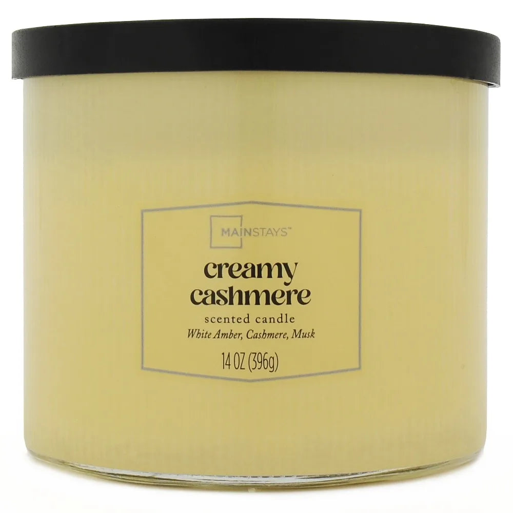 Textured Wrapped Candle in Creamy Cashmere Scent 14 Ounce