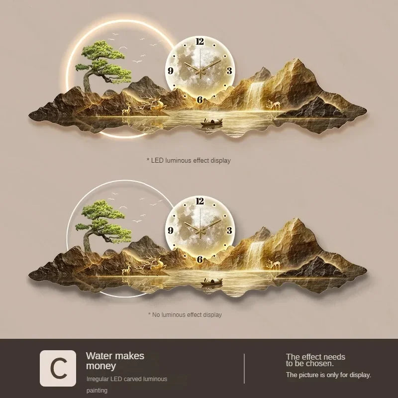 Luxury Wall Clocks  Led Aesthetic