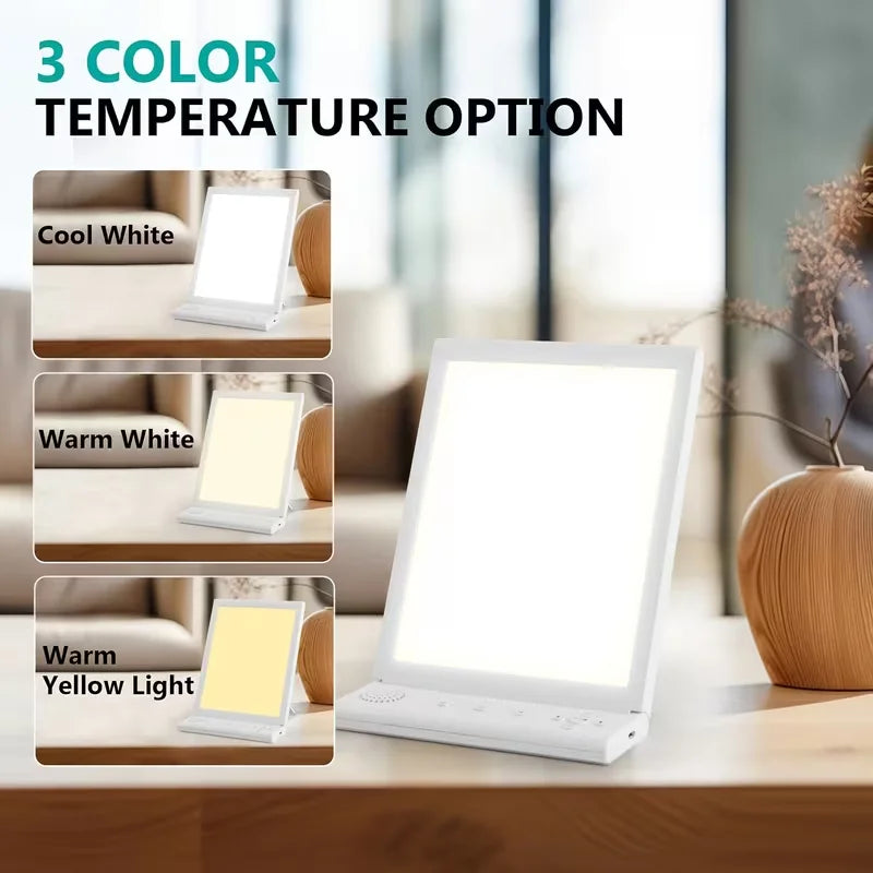 SAD Daylight Lamp -  3 Color Temperatures, 6 Timer & 10 White Noise