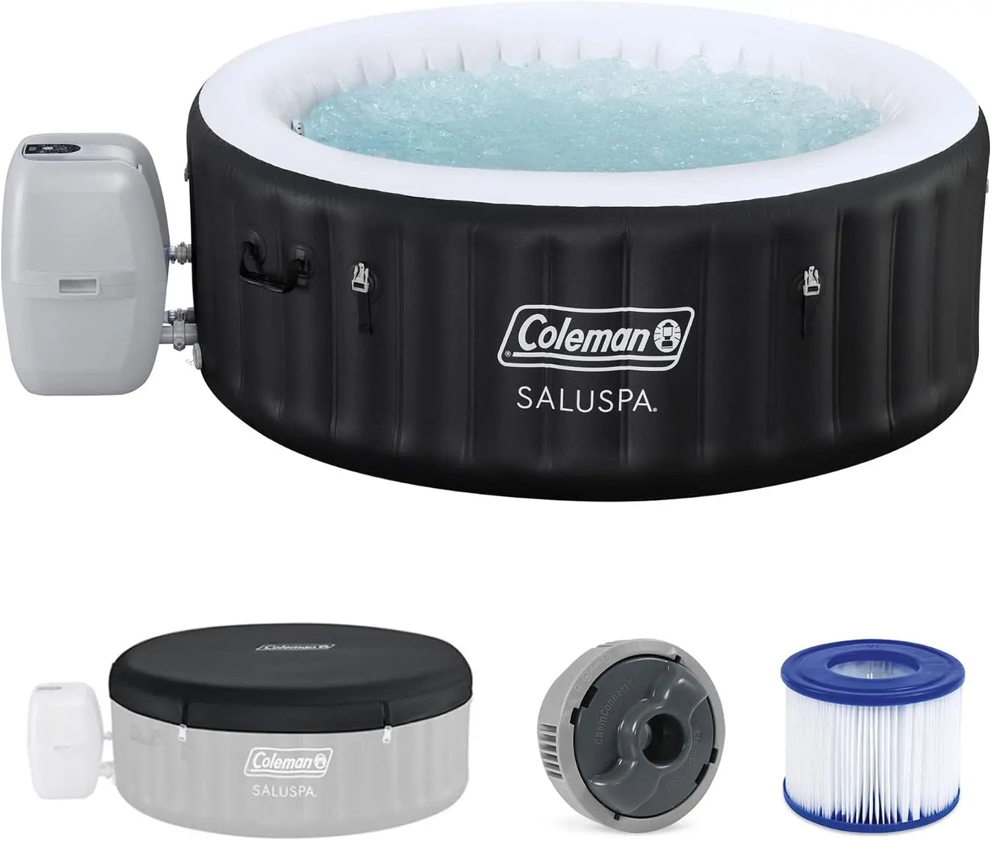 2-4 Person Inflatable Hot Tub,  120 Air Jets, Insulated, Custom