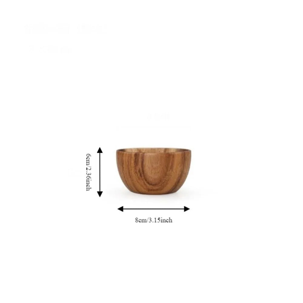 Natural Hand-Made Wooden Salad Bowl Acacia Wood