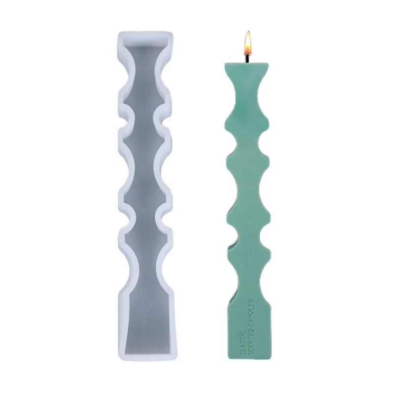 Long Strip Silicone Candle Mold Irregular Cylinder Candle Mold