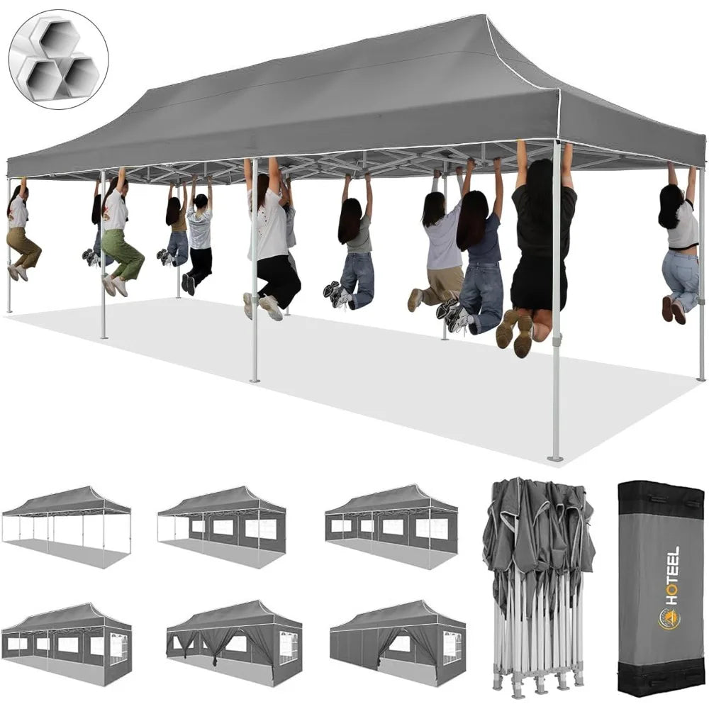 10x30 Pop up Canopy Tent for Parties, Heavy Duty  8 Sidewalls, Gazebo