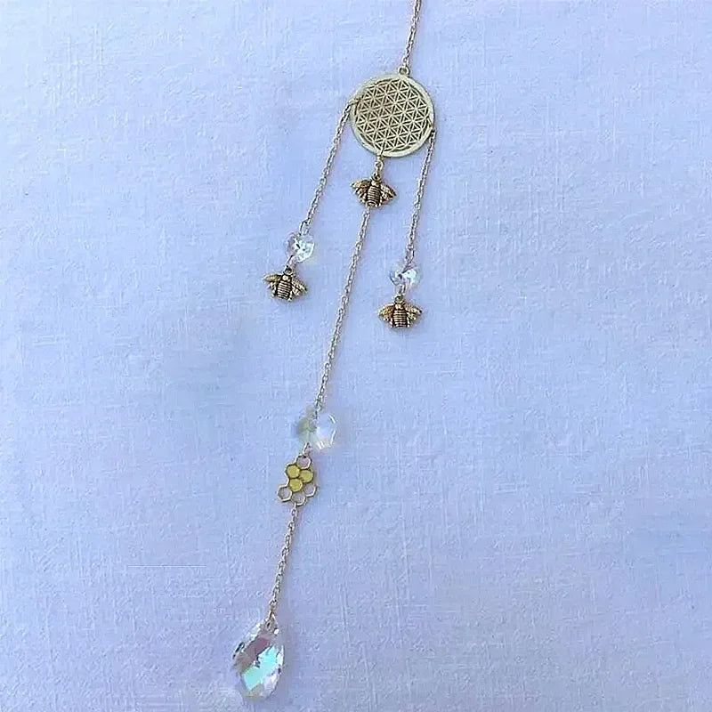 40cm Crystal Wind Chimes Prism Sun Catcher