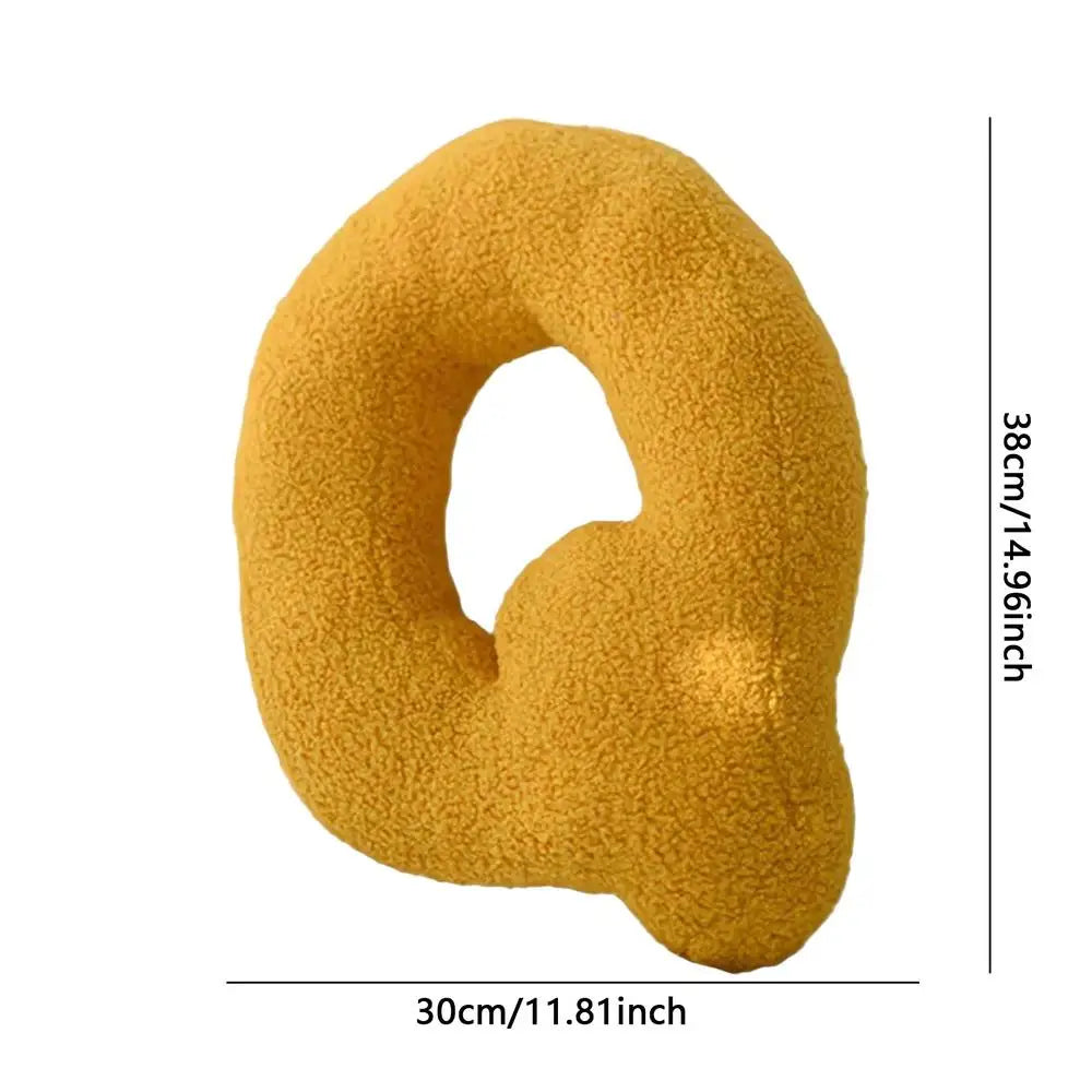 Soft Initial Throw Cushion Plush English Alphabet Pillow A to Z