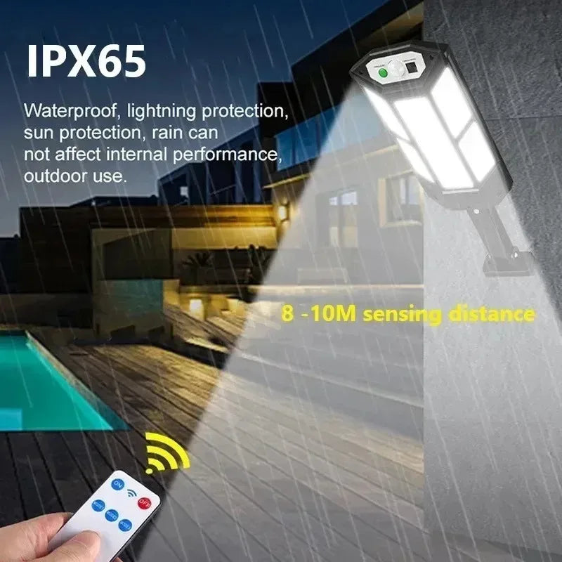 15000LM Irradiation 500㎡ Solar Light Motion Sensor IP65