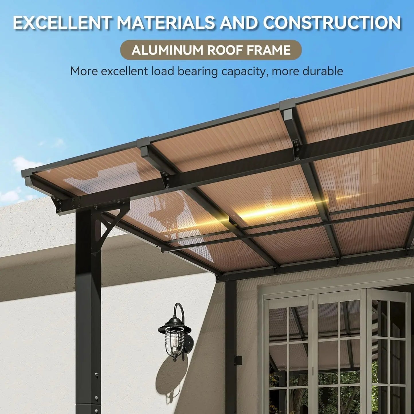 20' X 10' Gazebo for Patio, Gazebo Pergola with Sloped Roof