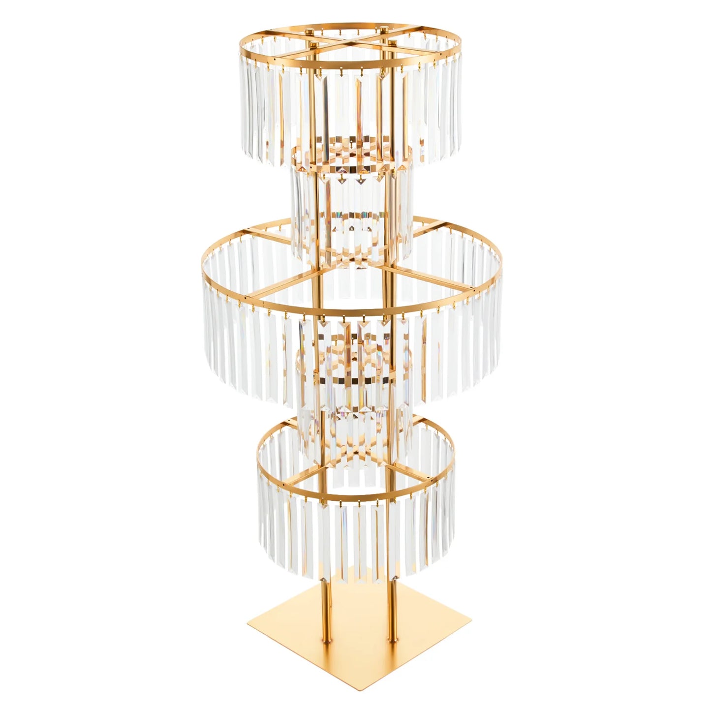 5 Tiers Gold/Silver Wedding Centerpieces Flower Stand Vase