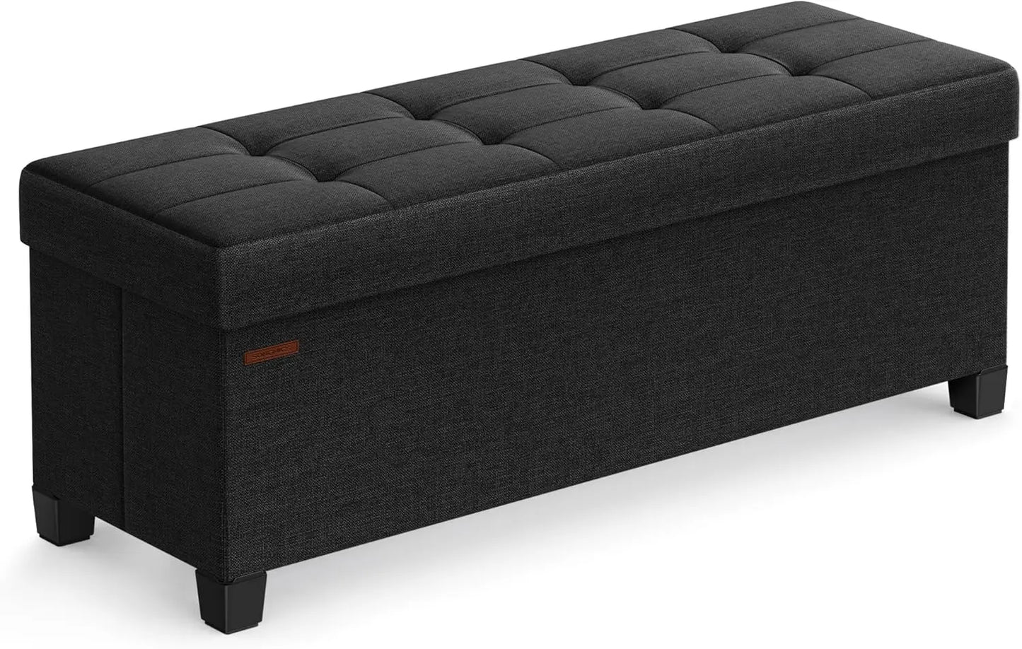 Ottoman Bench, Foldable Foot Rest with Legs