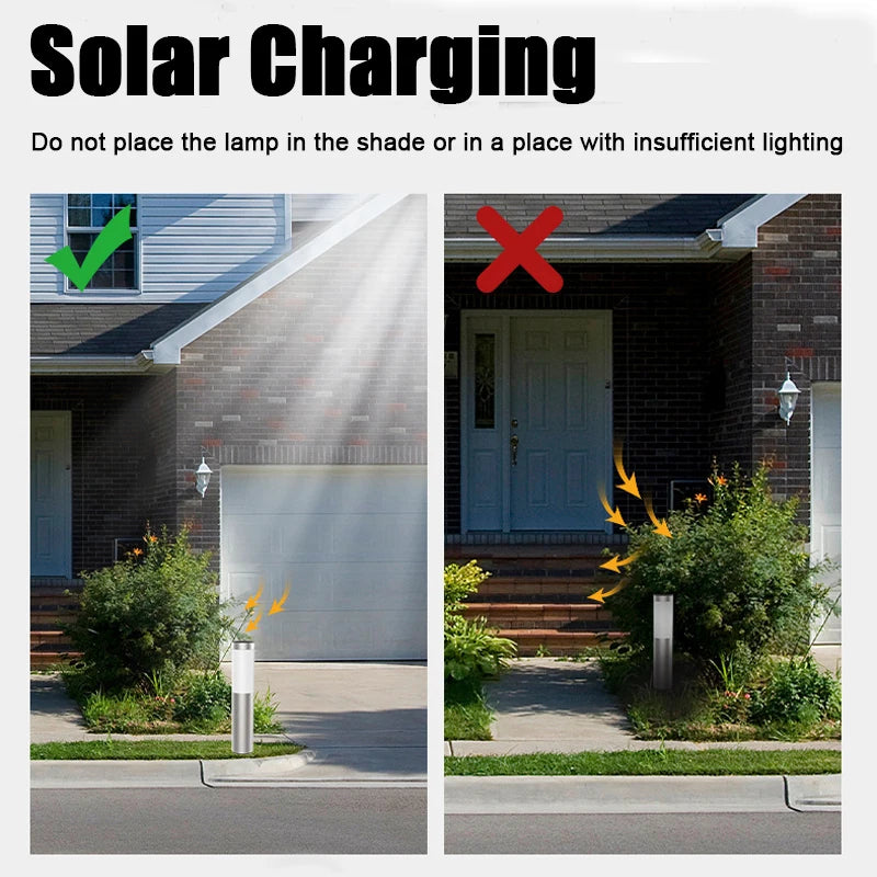 Solar Garden Pathway Lights Outdoor LED Lighting Ground Plug
