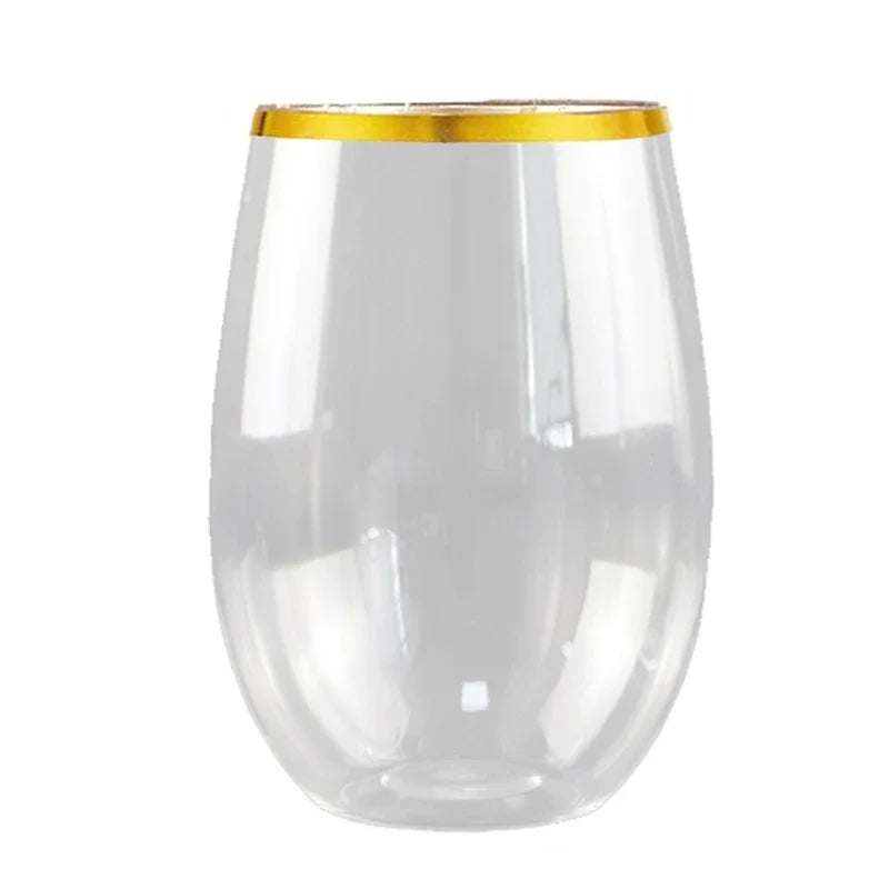 12/16oz Unbreakable Stemless Plastic Wine  Glasses