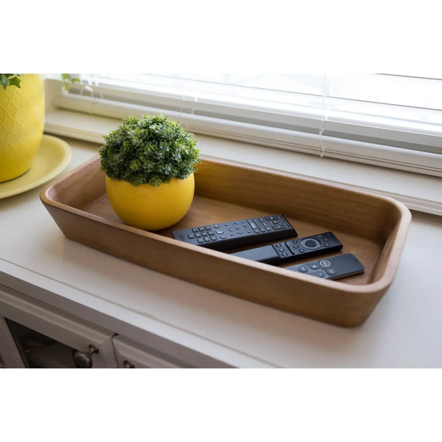 Natural Finish Acacia Wood Oval Bowlkl