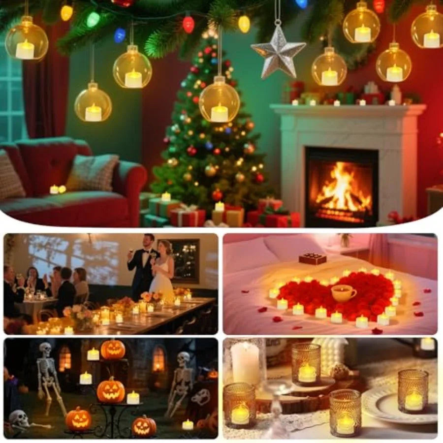 White Flameless LED Tea Lights