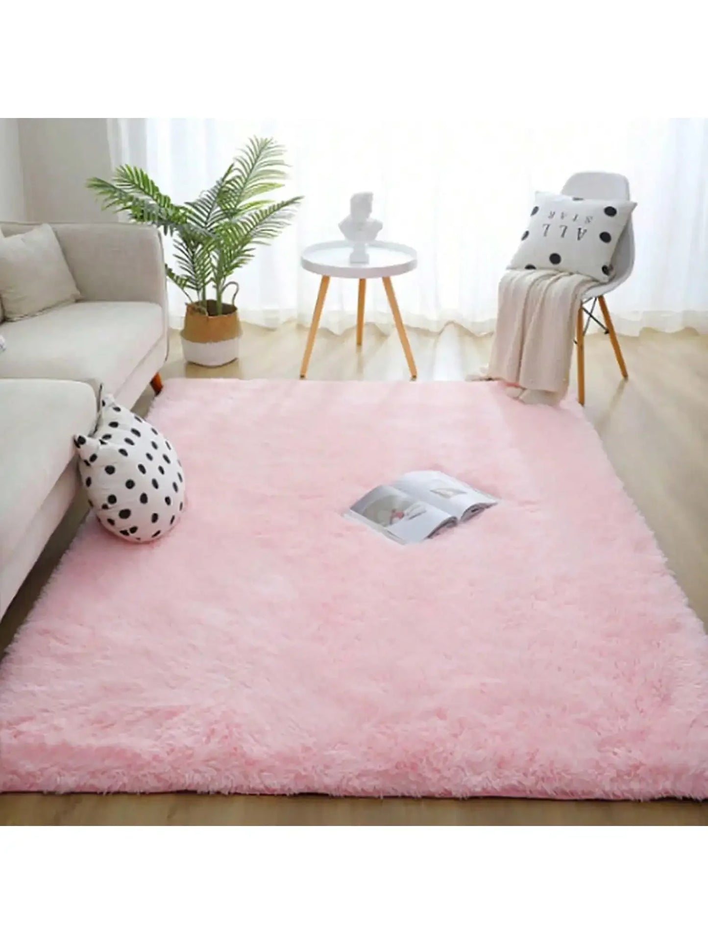 Plush And Thick Long-Pile Carpet, Super Soft And Comfortable Rug, Non-Slip