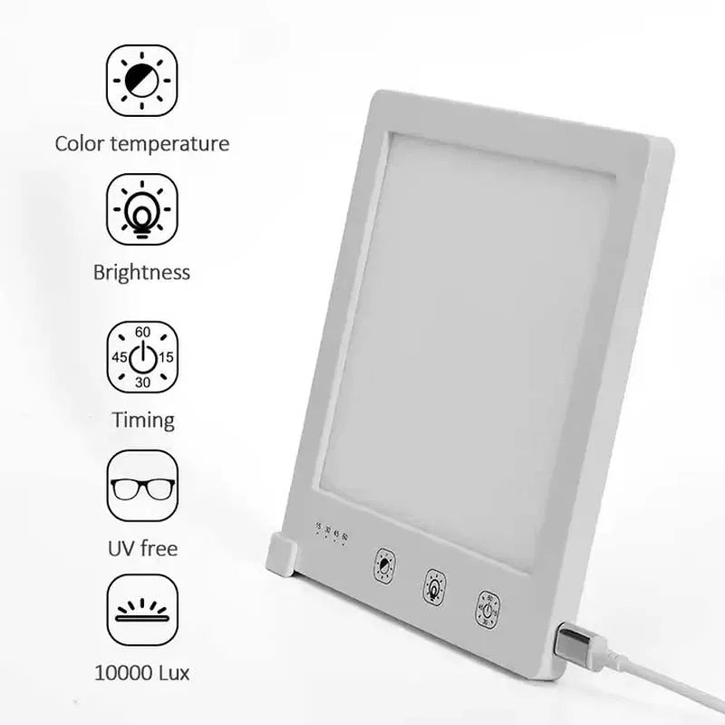 5V 2A 10000Lux SAD Phototherapy Lamp LED, Therapy Light