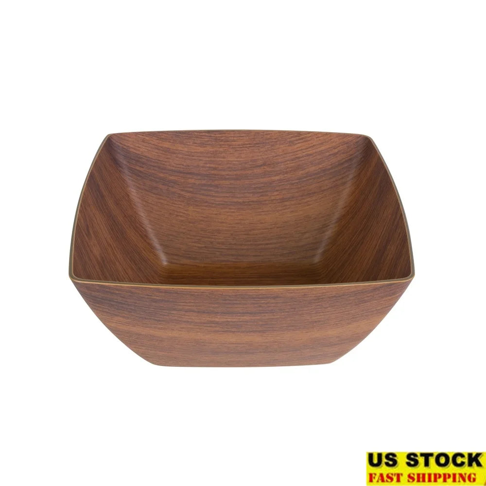 Large 9 Inch Mahogany Serving Bowl Dishwasher Safe