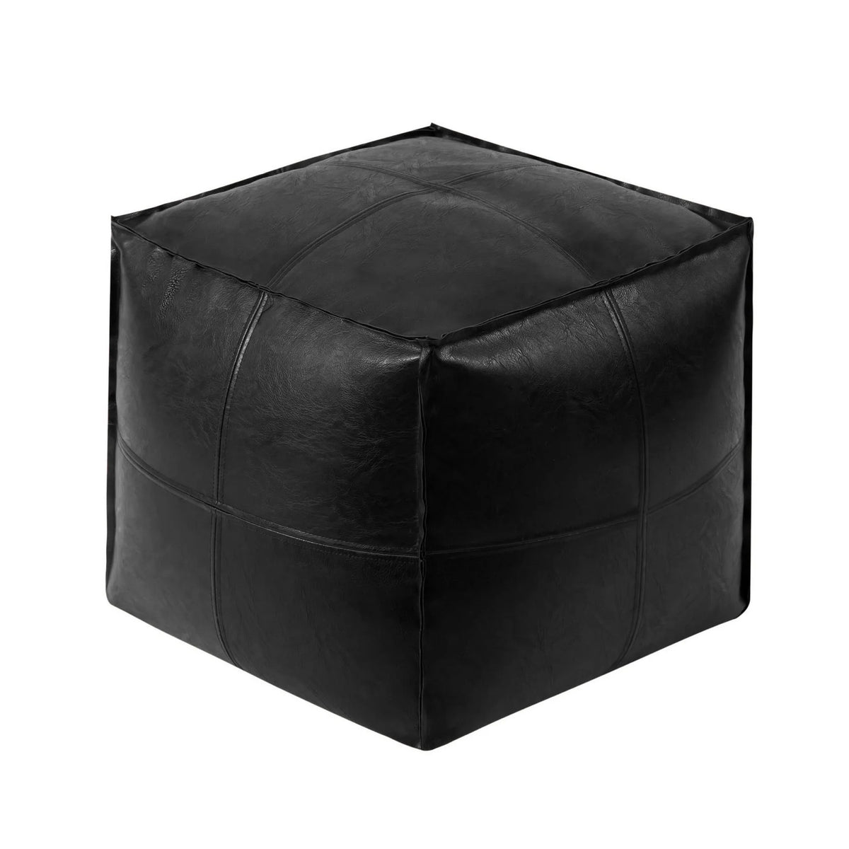 Footrest  Stool Waterproof Leather Ottoman Large Capacity