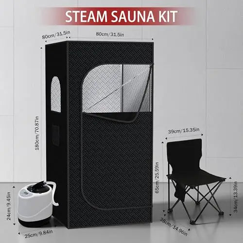 Infrared Red Light Sauna with Foldable Chair - 9-Level Heating